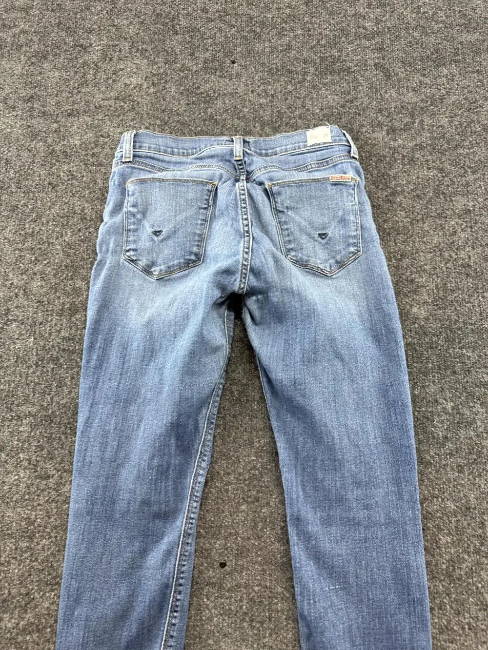 Hudson Krista Super Skinny Crop Jeans Womens 27 Light Wash Blue Mid Rise Denim